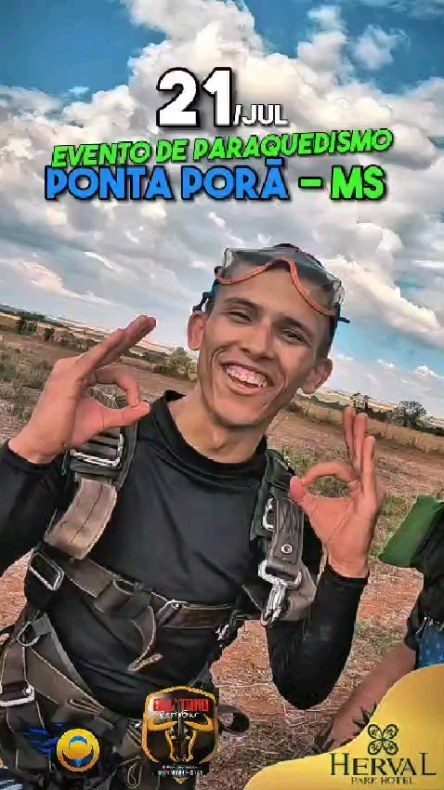 Flyer: Evento de Paraquedismo em Ponta Porã