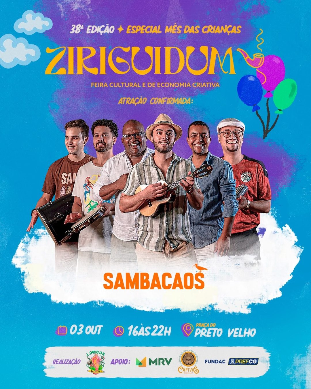Flyer: Ziriguidum – 38ª edição + Especial Mês das Crianças