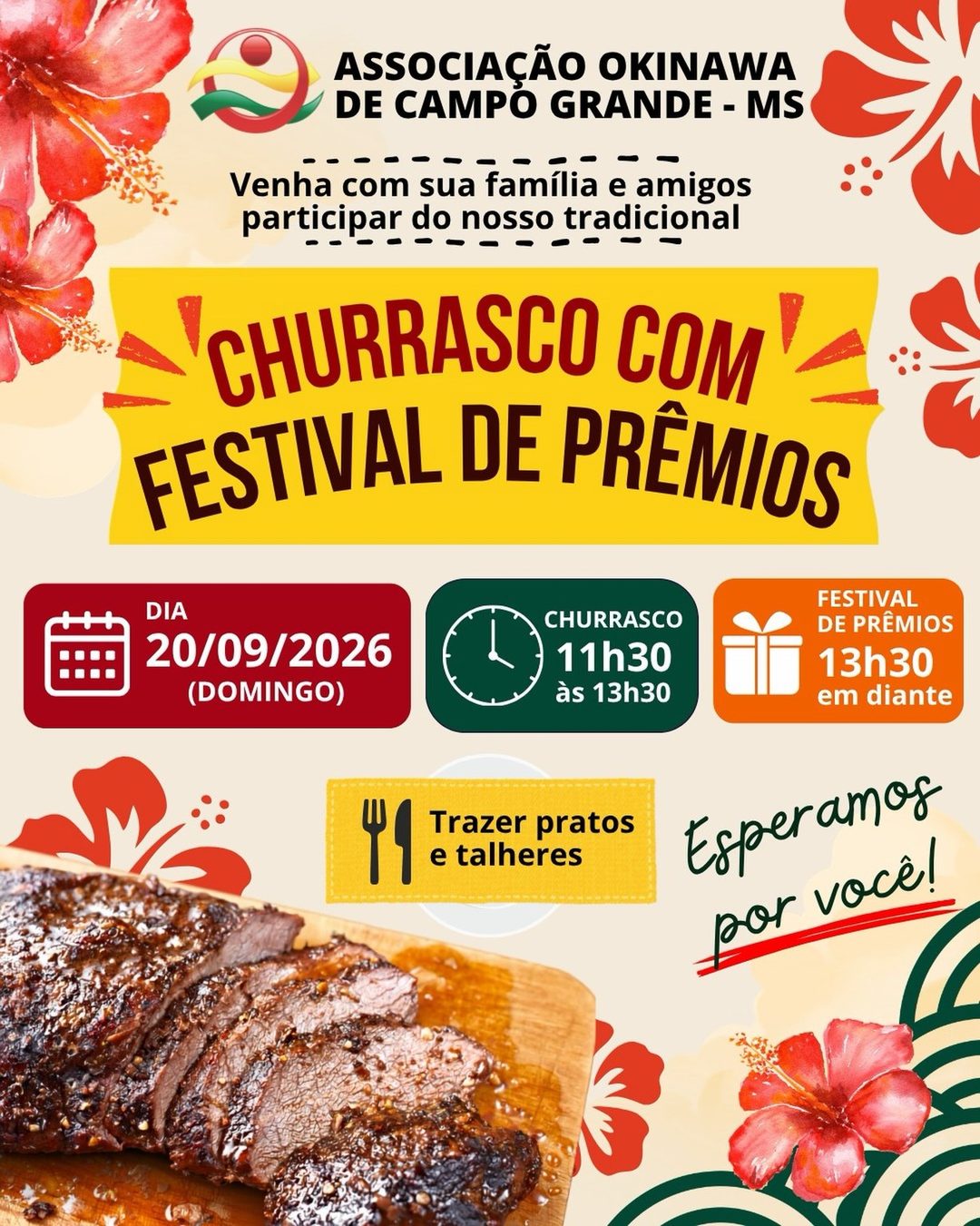 Flyer: Churrasco com Festival de Prêmios