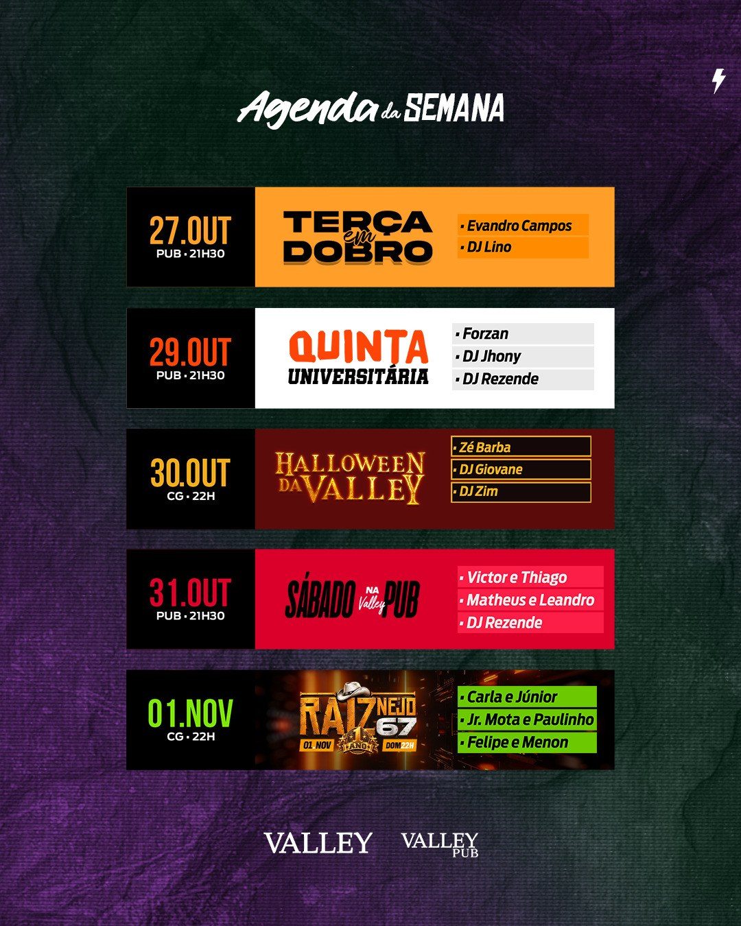 Flyer: Terça em Dobro na Valley Pub