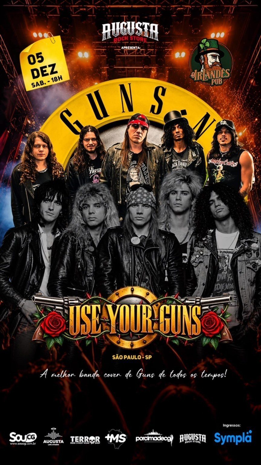 Flyer: Guns Use Your Guns no Irlandês Pub