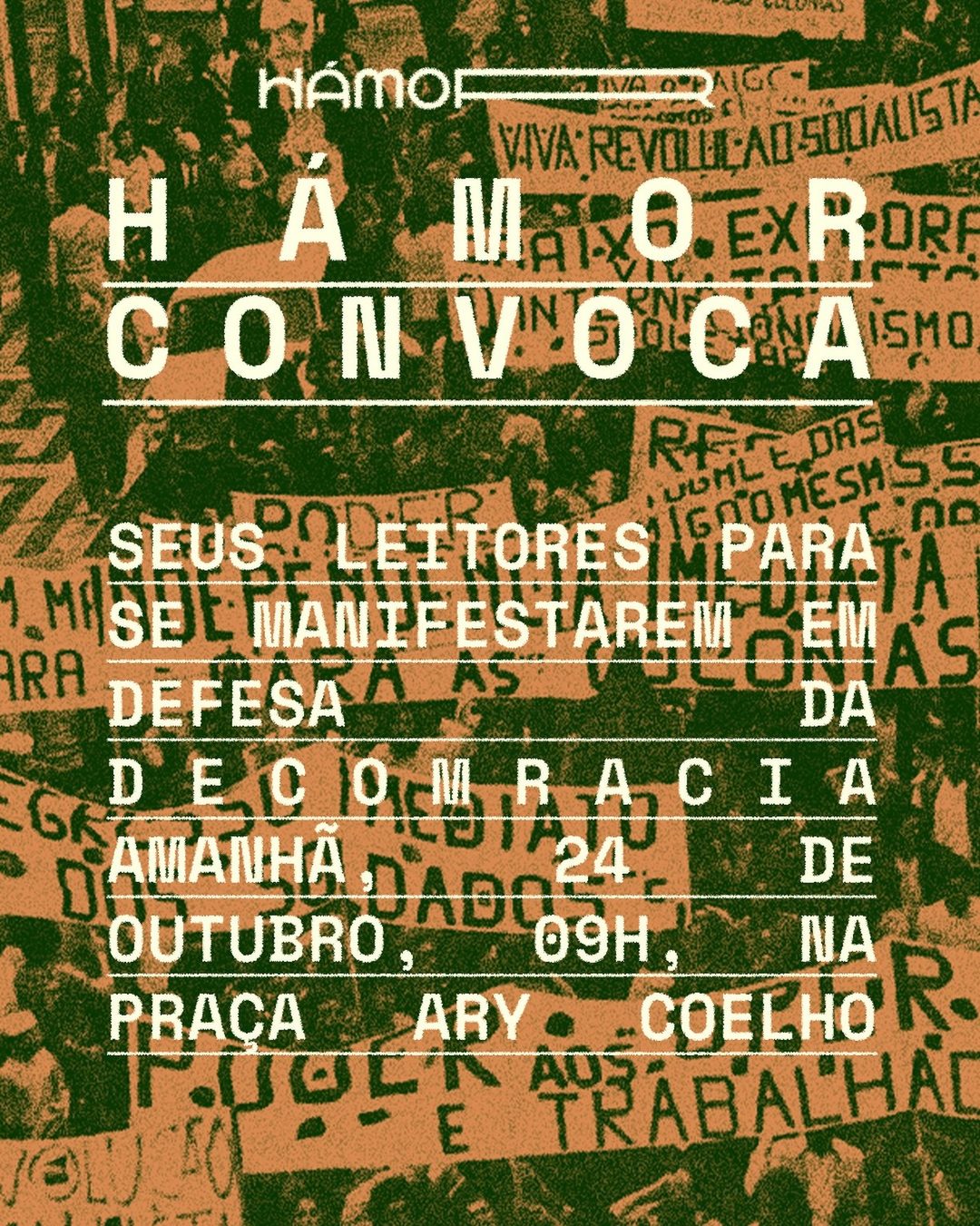 Flyer: Manifestação em Defesa da Democracia