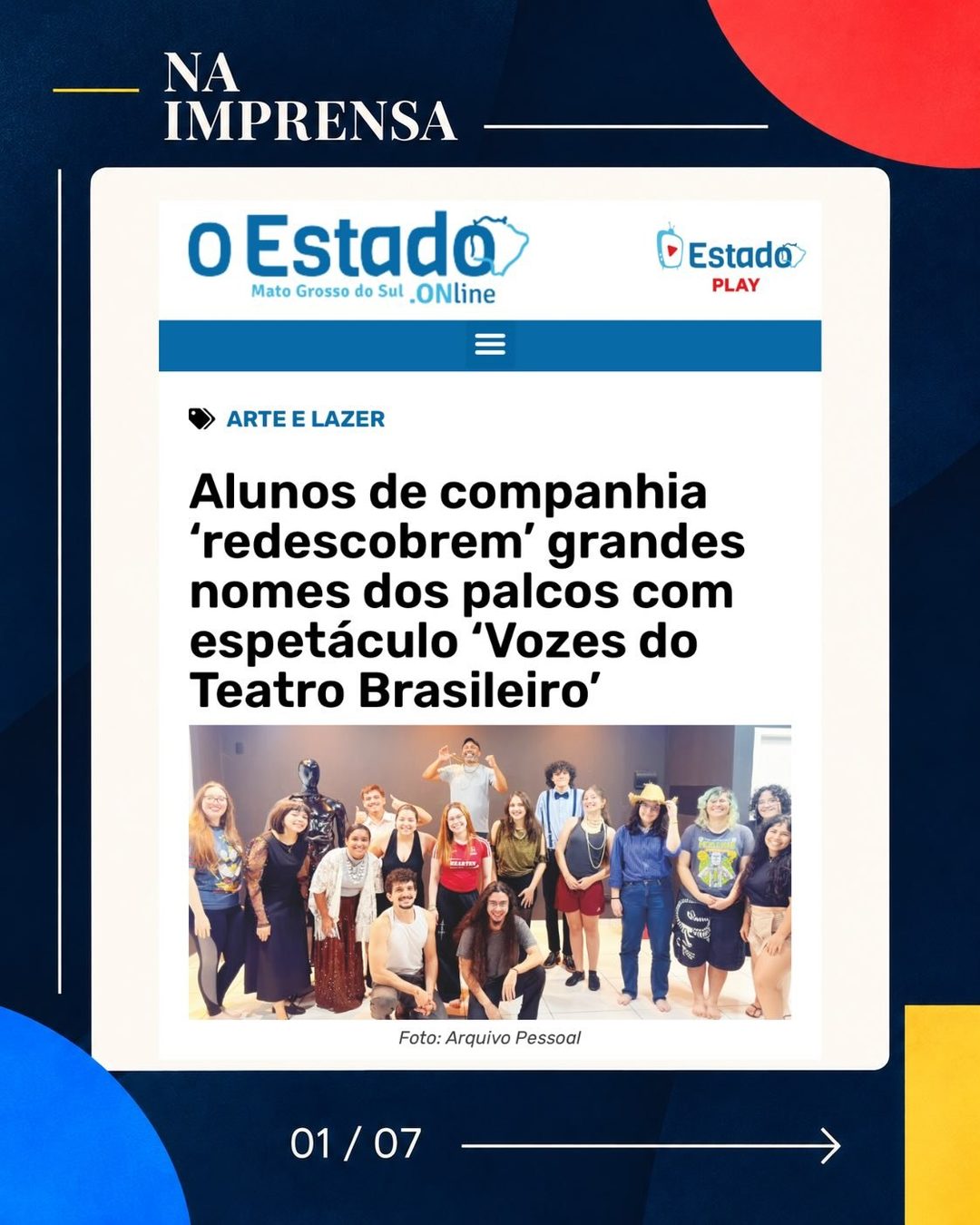 Flyer: Vozes do Teatro Brasileiro
