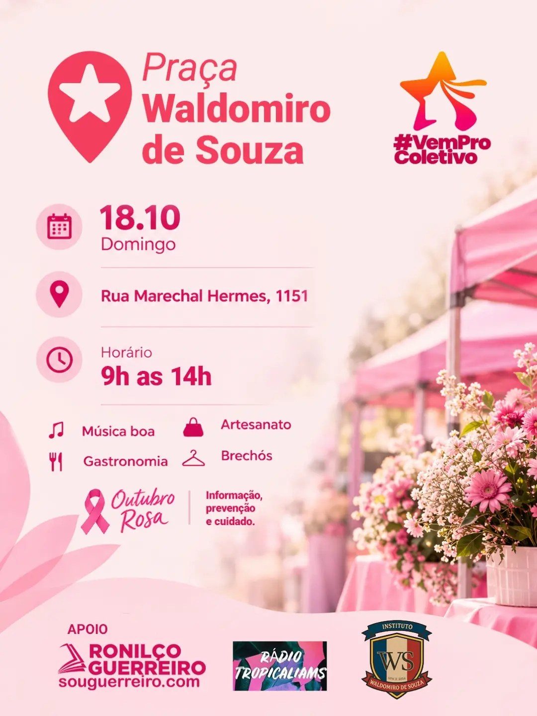 Flyer: Feira do Coletivo de Mulheres Empreendedoras