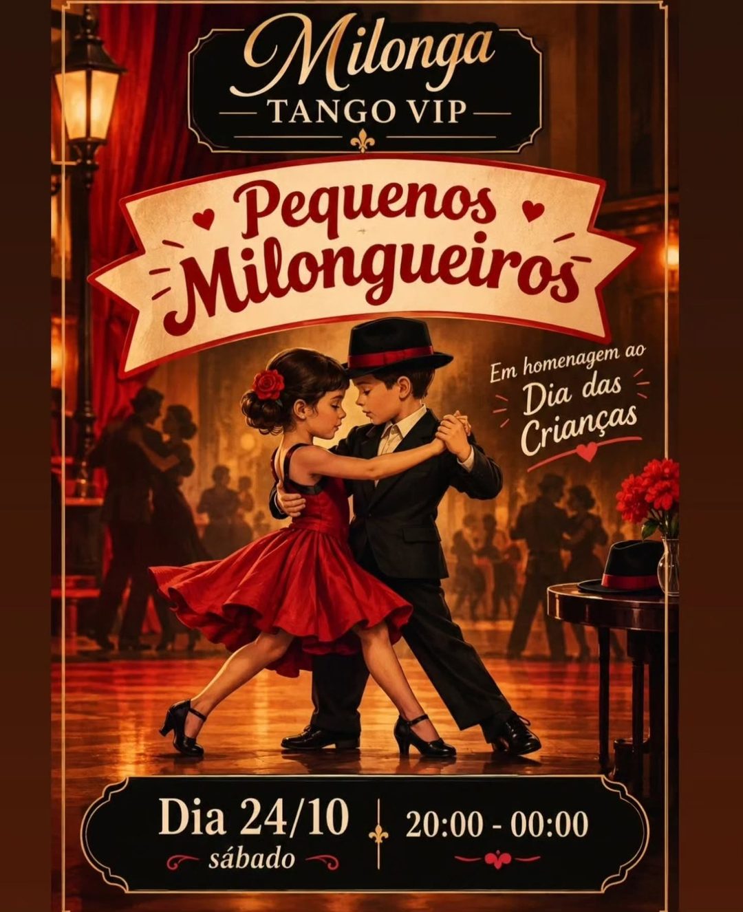 Flyer: Milonga Tango Vip - Pequenos Milongueiros