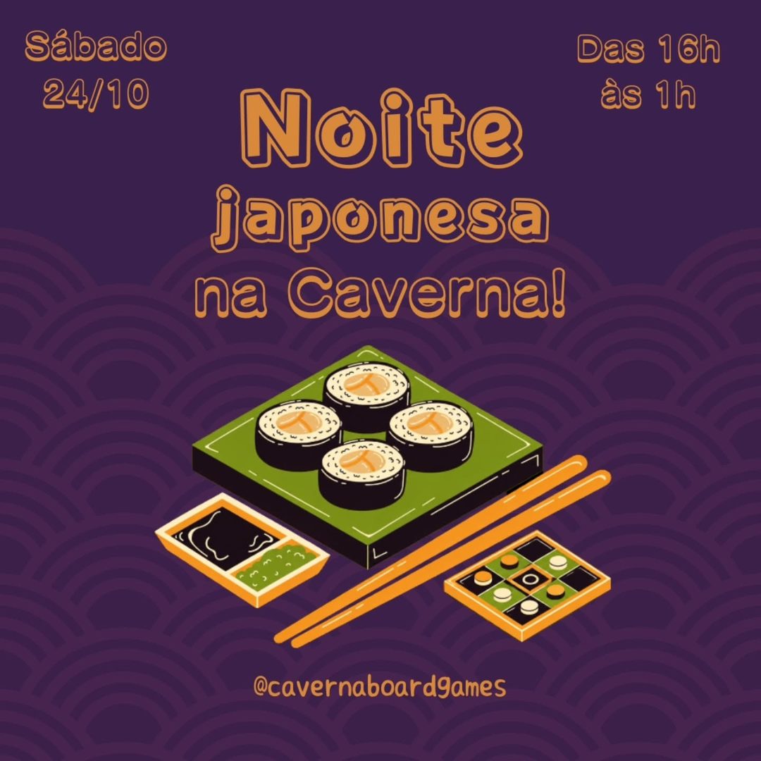 Flyer: Noite japonesa na Caverna