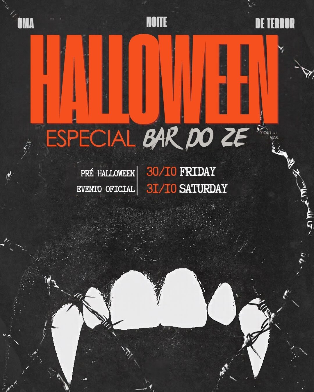 Flyer: Pré Halloween Bar do Zé