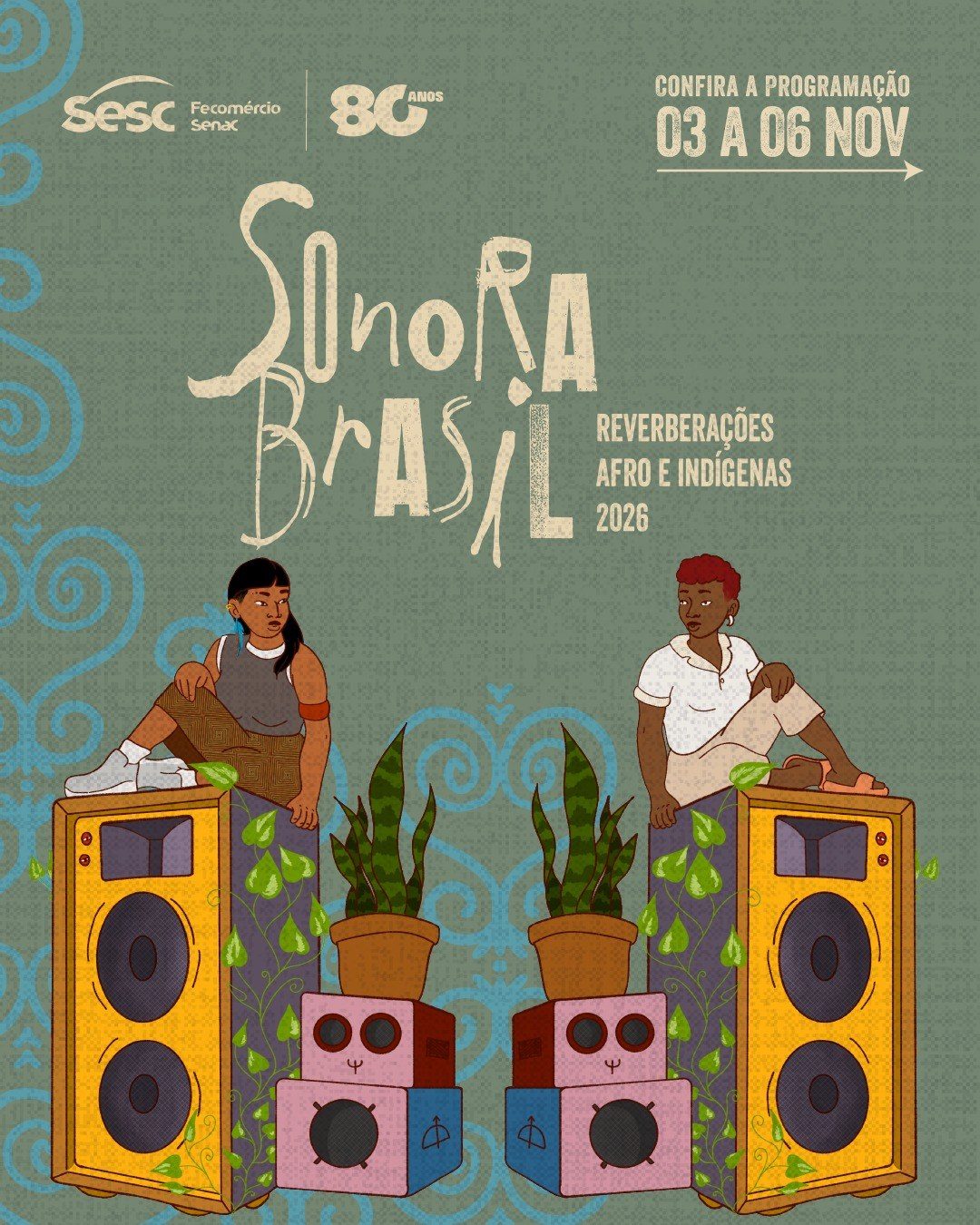 Flyer: Sonora Brasil 2026 — Gean Ramos Pankararu: Confluências